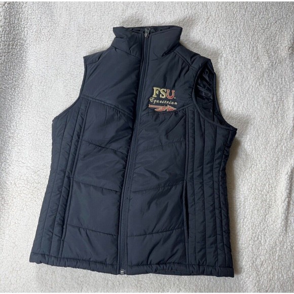 Port‎ Authority Florida State University Women's Black Puffy Vest Jacket Size S - Picture 1 of 11